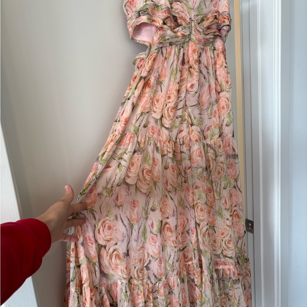 Anthropologie ASTR fritillaria formal Floral Maxi Dress (mac duggal style) small - Picture 6 of 7